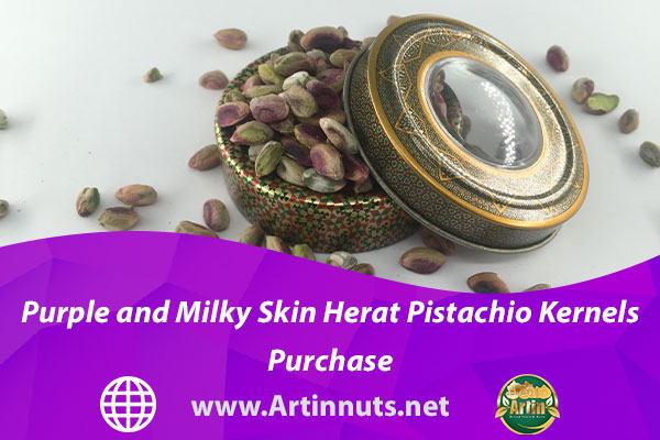 Purple and Milky Skin Herat Pistachio Kernels Purchase